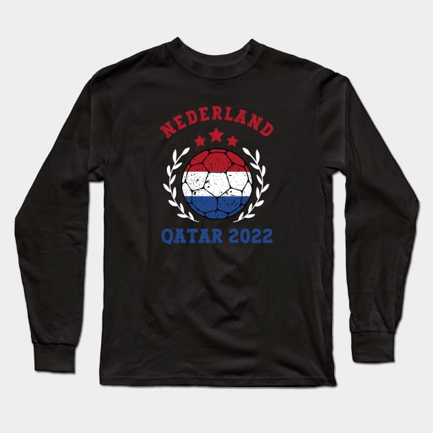 Nederland Football Long Sleeve T-Shirt by footballomatic